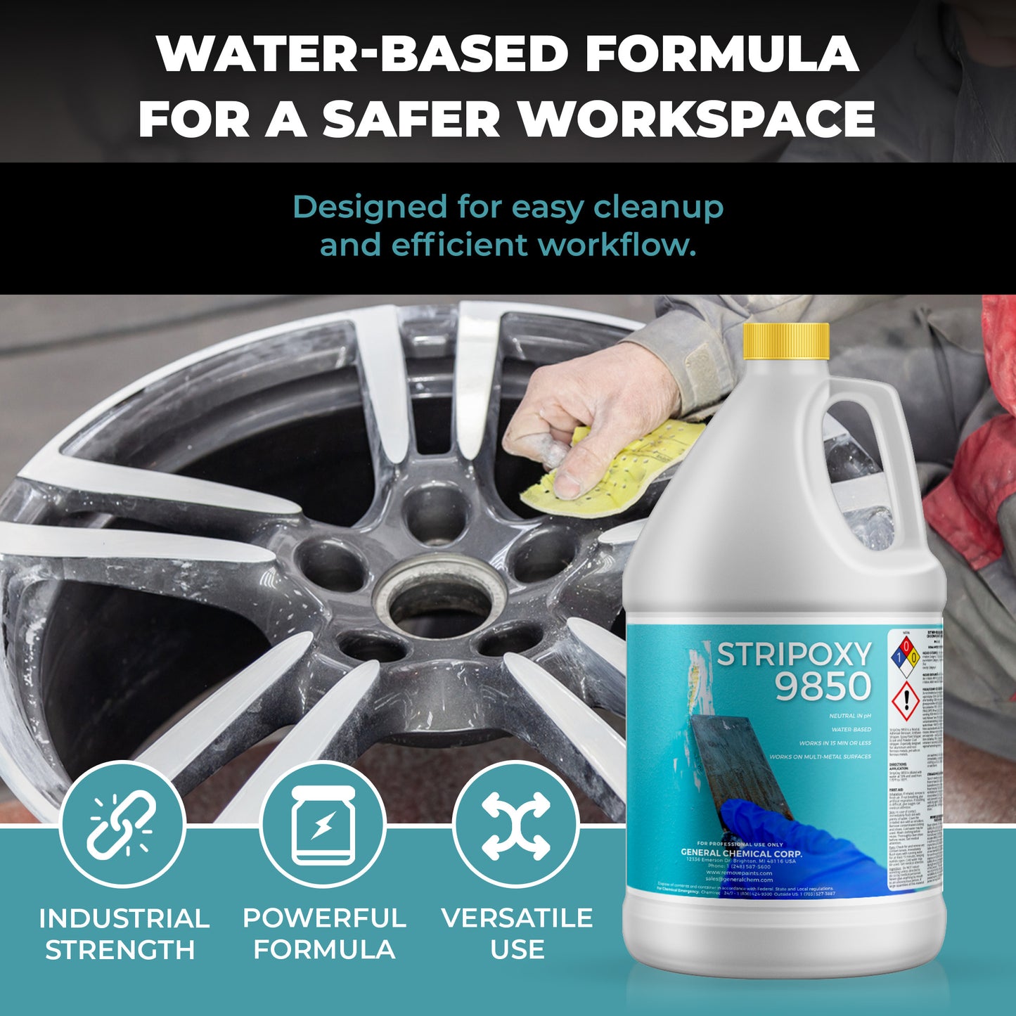 StripOxy 9850 - Water Based Paint Stripper For Soak Tank