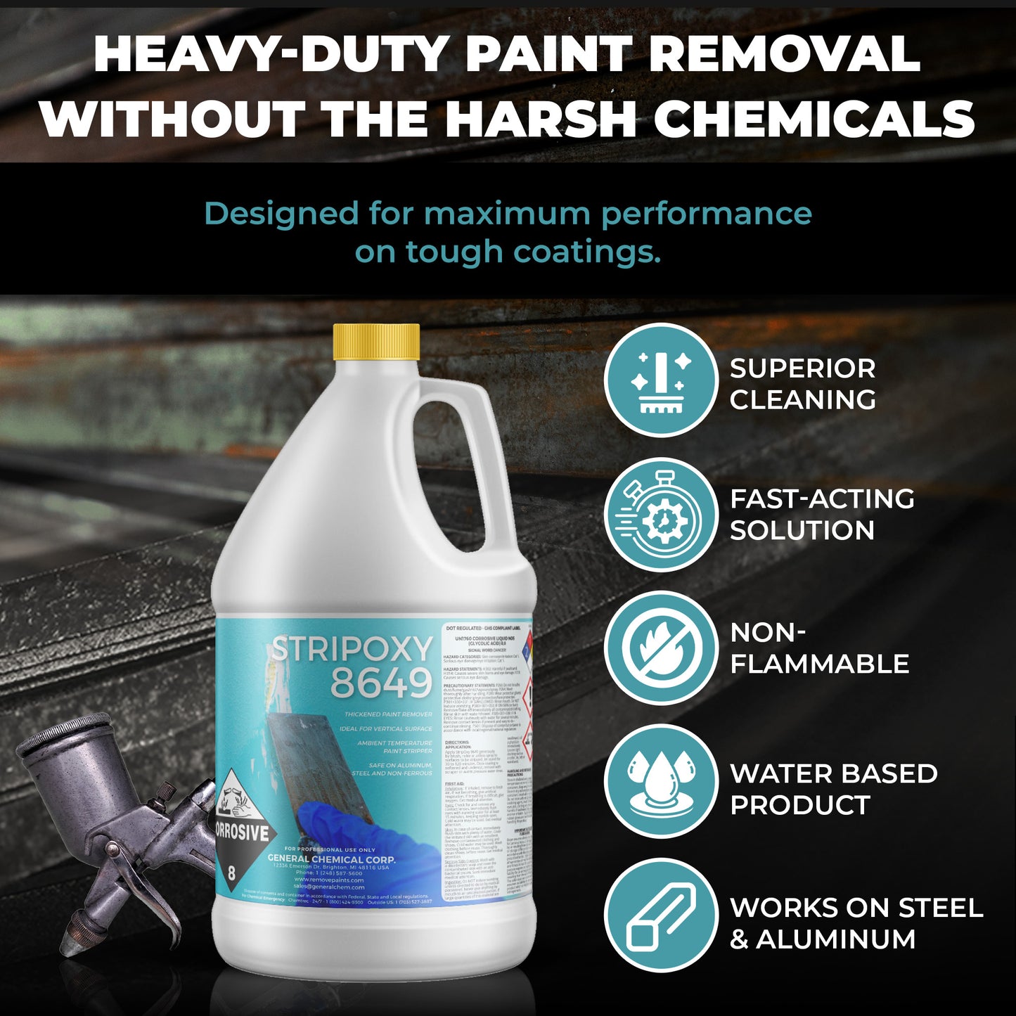 Stripoxy 8649 - Paint Remover for Aluminum
