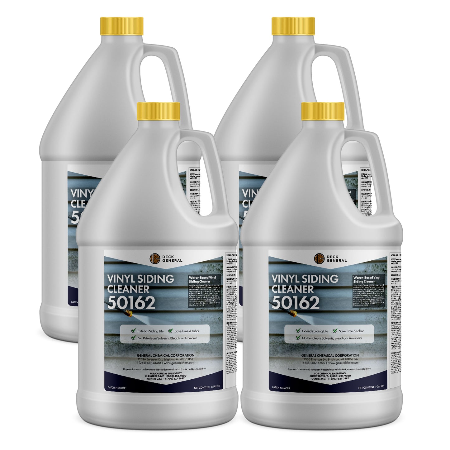 DeckGeneral Vinyl Siding Cleaner 50162 - Effective Cleaning for Siding, Gutters, Walkways, and More