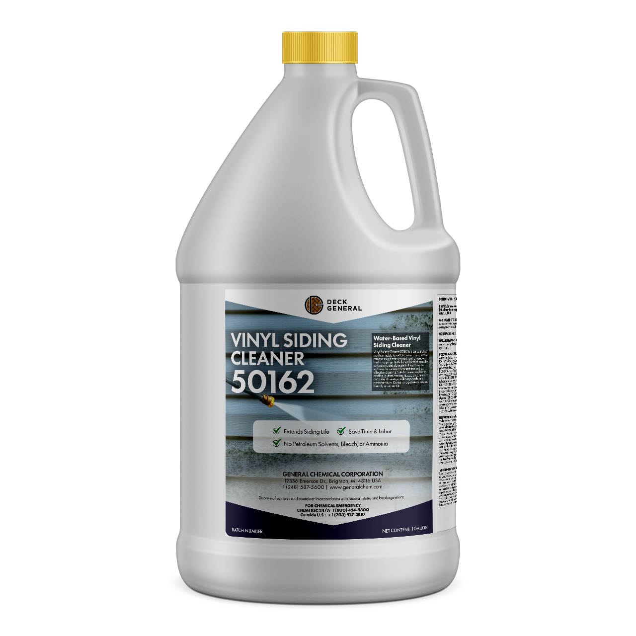 DeckGeneral Vinyl Siding Cleaner 50162 - Effective Cleaning for Siding, Gutters, Walkways, and More
