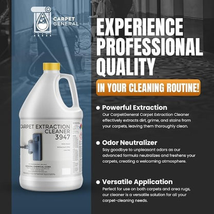CarpetGeneral Carpet Extraction Detergent 3947 - Deep Clean Liquid Detergent for Carpets